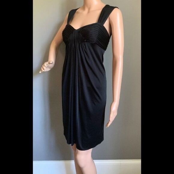 BCBGMAXAZRIA Black ruched pleated sleeveless dress size XXS - Picture 4 of 15